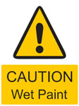 CAUTION Wet Paint Forbidden Sign